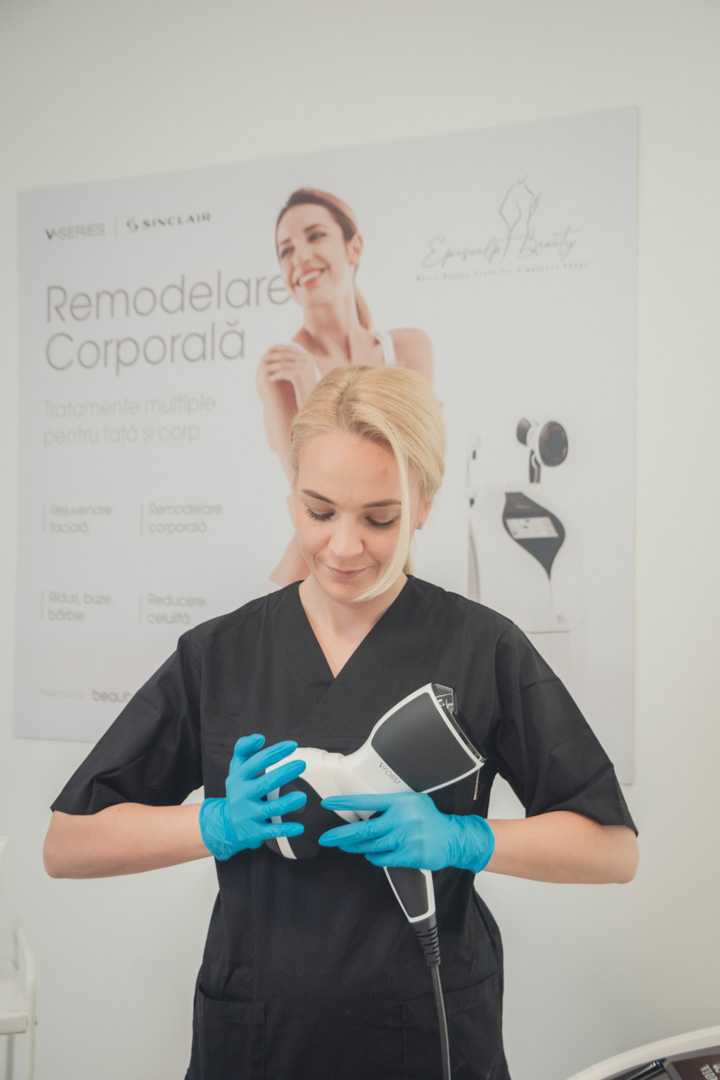 tratament de remodelare corporala pentru reducerea celulitei cu viora v10 la episculpt beauty sibiu