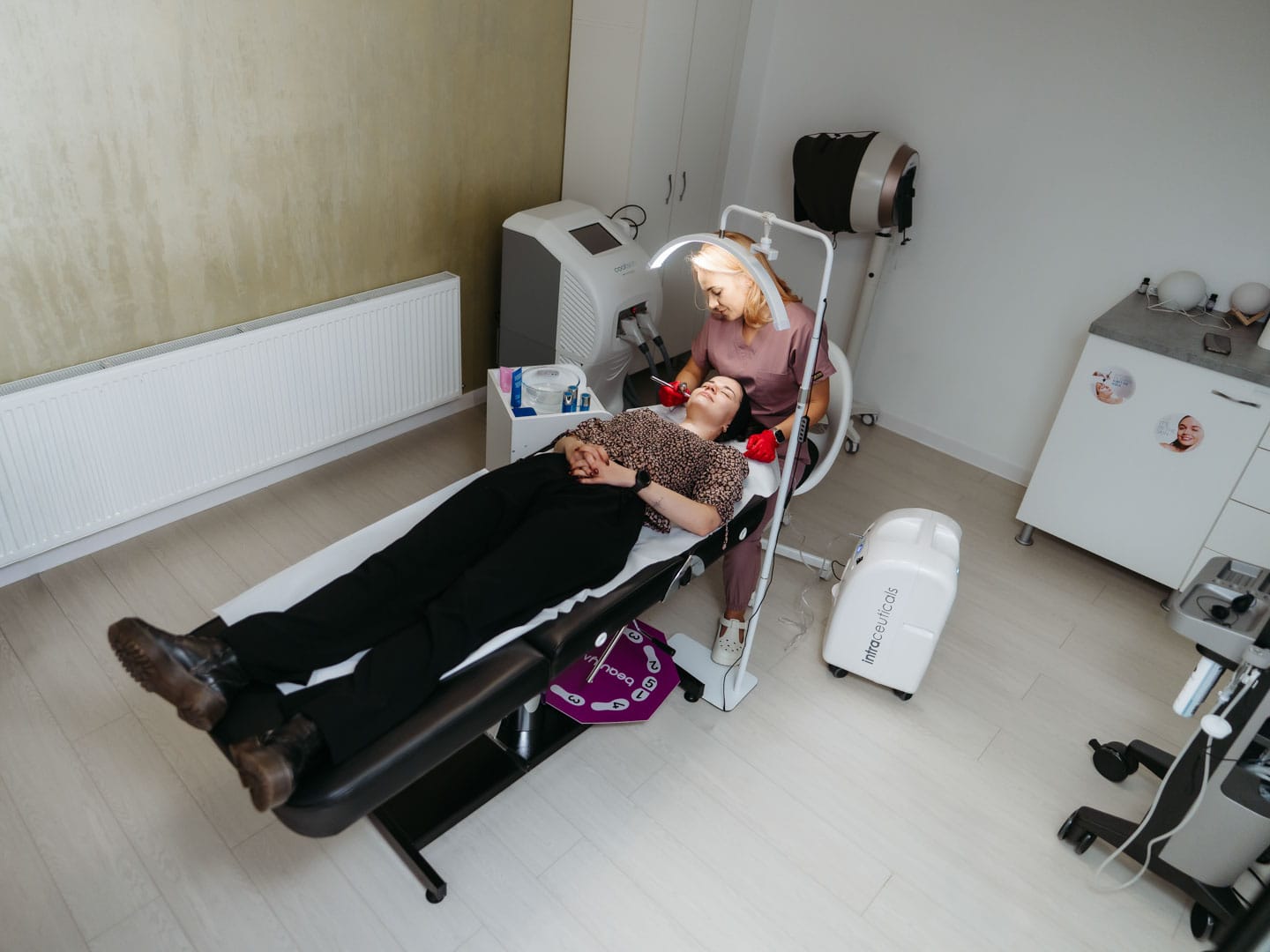 pacient in timpul terapiei intraceuticals